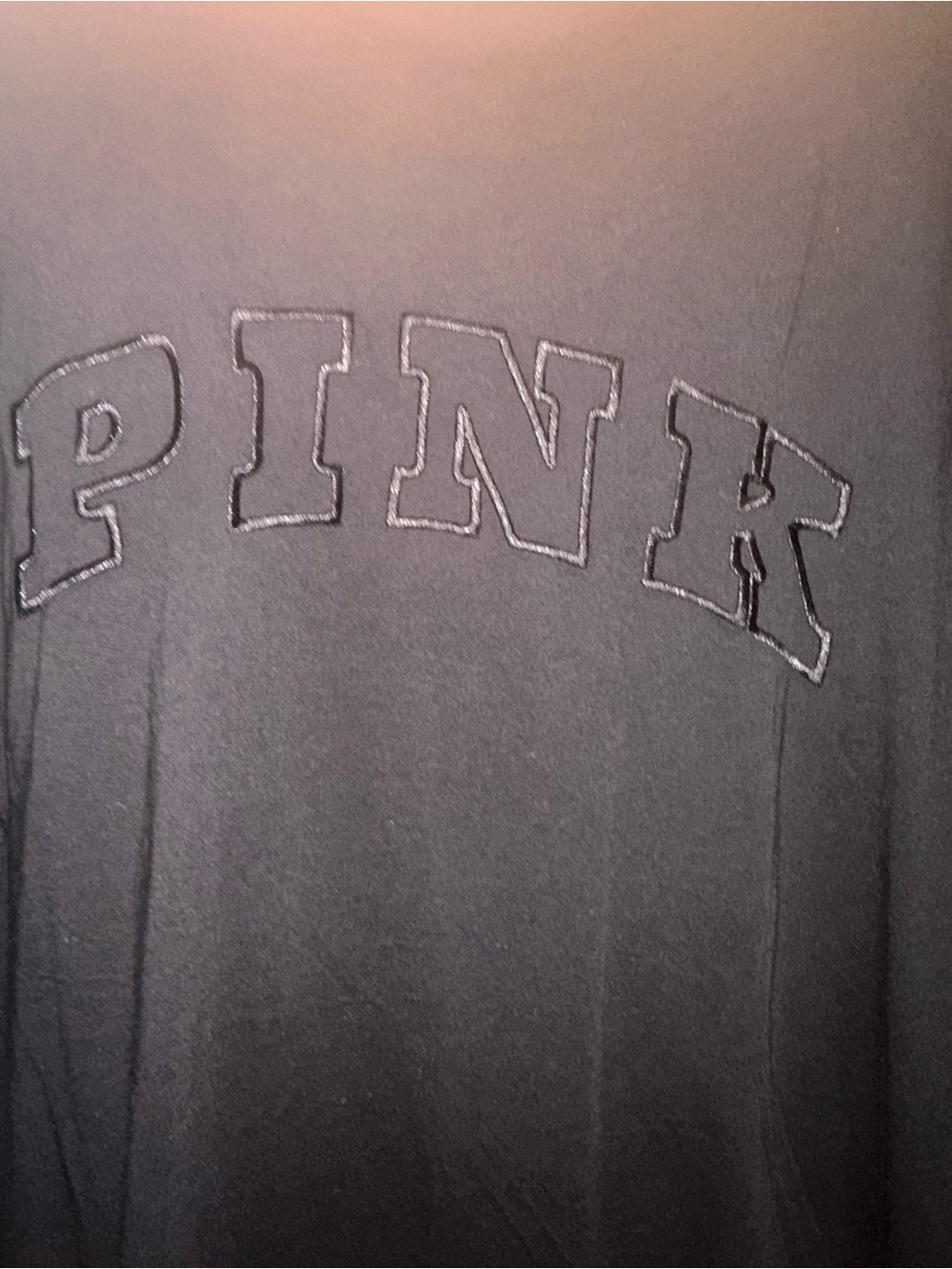 PINK by VS Shirt-  Short-Sleeve Crewneck Shirt with PINK wording on the back
